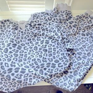 Little Bipsy Grey Black leopard jogger set